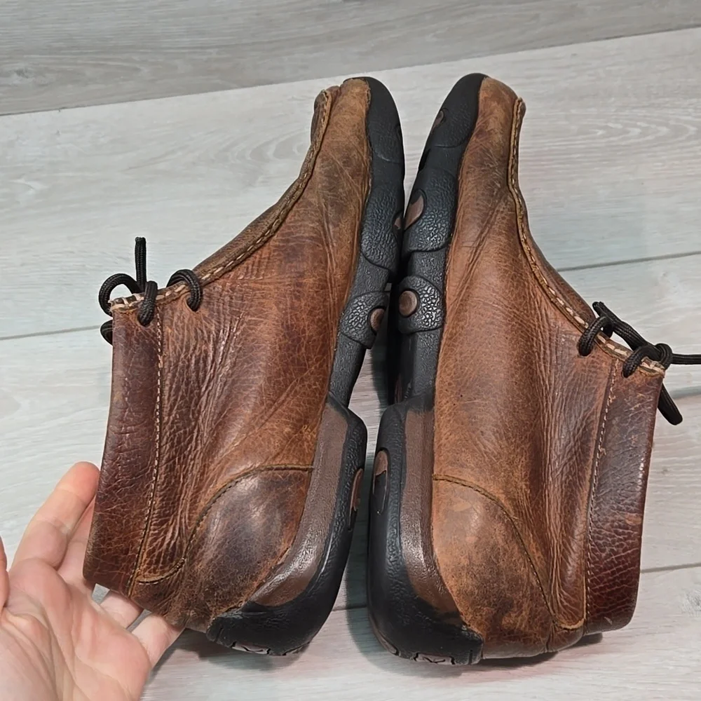 Twisted X Men's High Top Brown Leather Shoes Moc Driving Boots Sz 9M